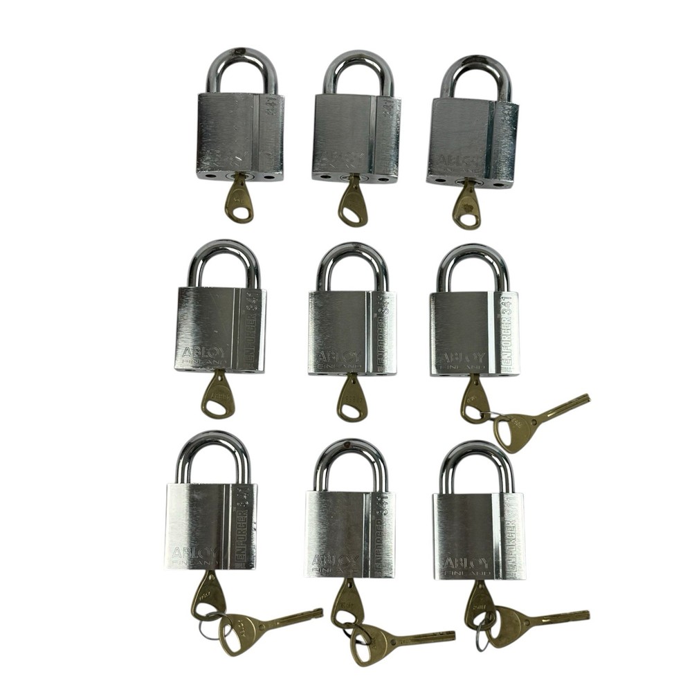 9 Abloy The Enforcer High Security Padlock #341 Used Tested Working