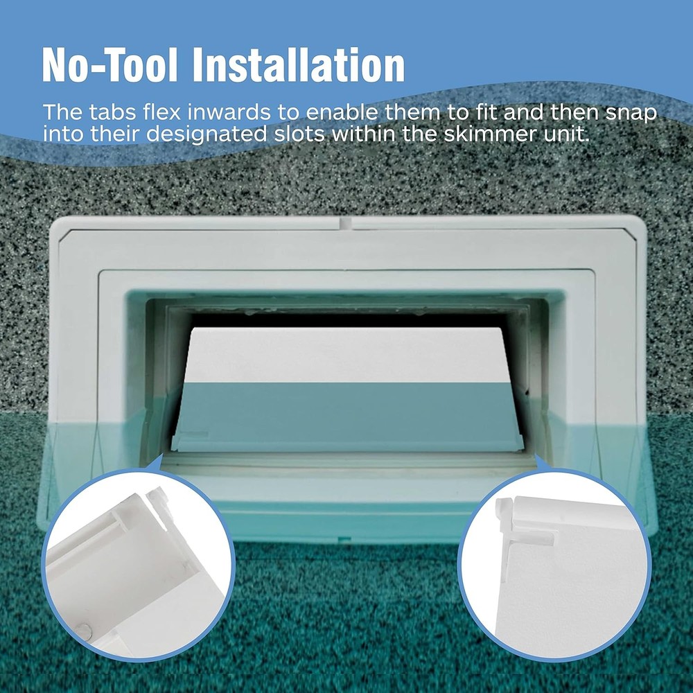 Pool Skimmer Weir Gate Assembly White