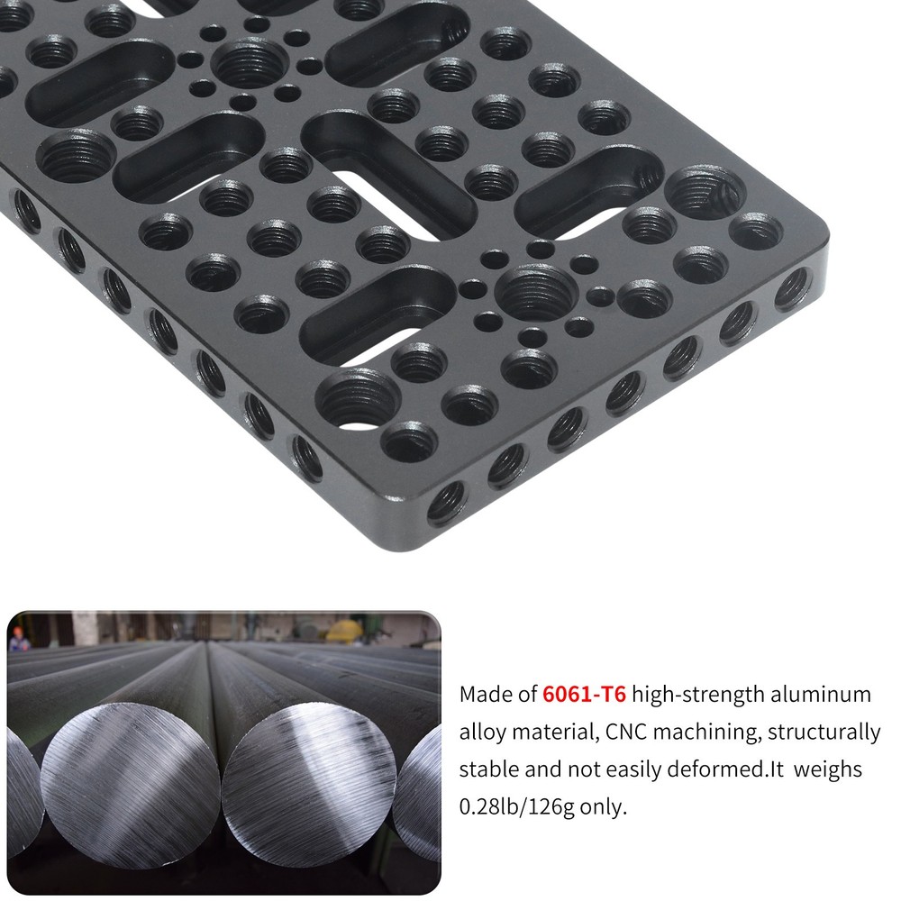 Multi-Function Mounting Plate Cheese Plate W/1/4" 3/8" Thread for Camera Tripod