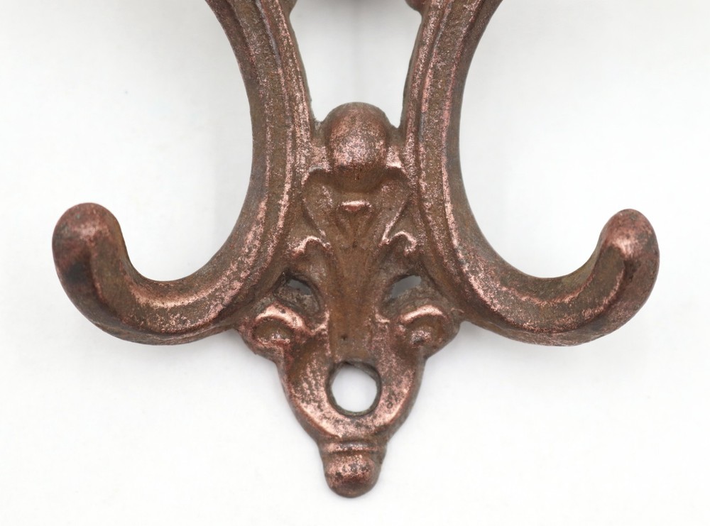 Antique Victorian Copper Plated Cast Iron Wall Hook