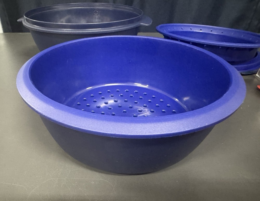 Tupperware Smart Multi-Cooker Microwave Steamer Cooker Blue SEE DESCRIPTION