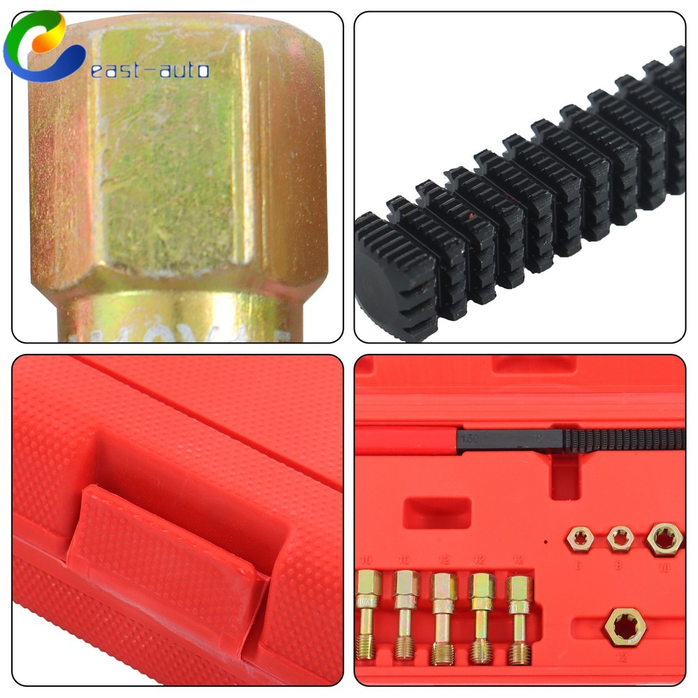 Metric Thread Chaser Set 15Piece M6 M8 M10 M12 Thread Restorer Tool Thread Set