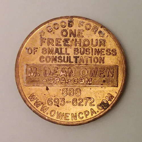 Walking Liberty Copper Advertising Token 27mm