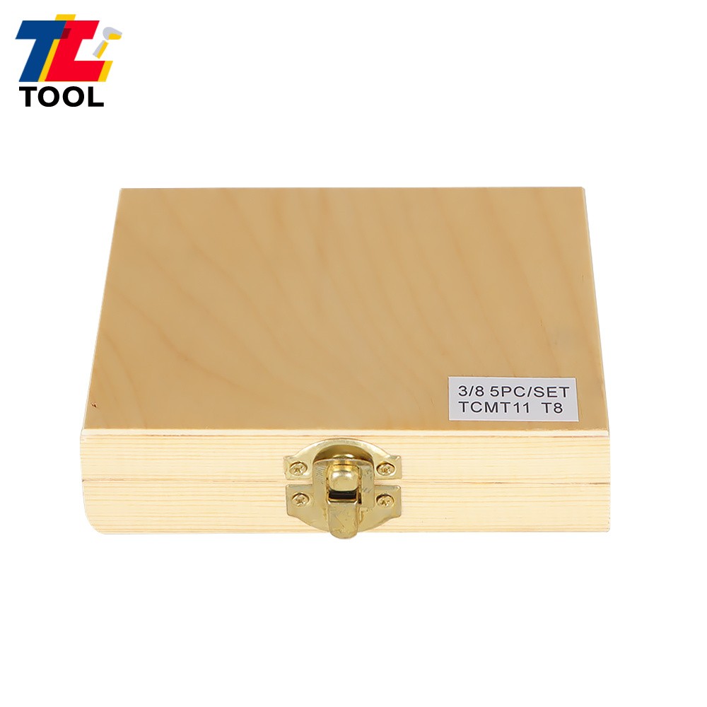 5-Pcs 3/8" Carbide Indexable Turning Tool Lathe Tool Bit With Carbide Inserts