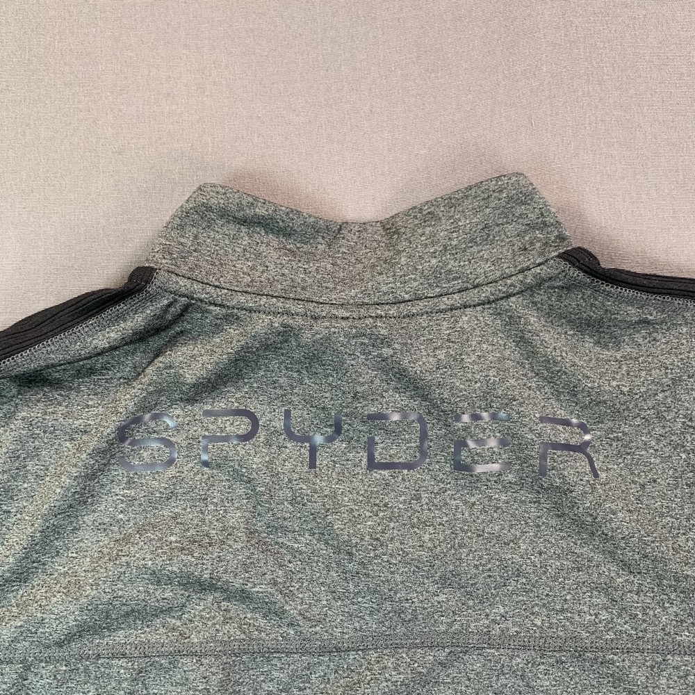 Spyder Active Pullover Mens 2XL Gray 1/4 Zip ProWEB Athletic Base Layer Gym