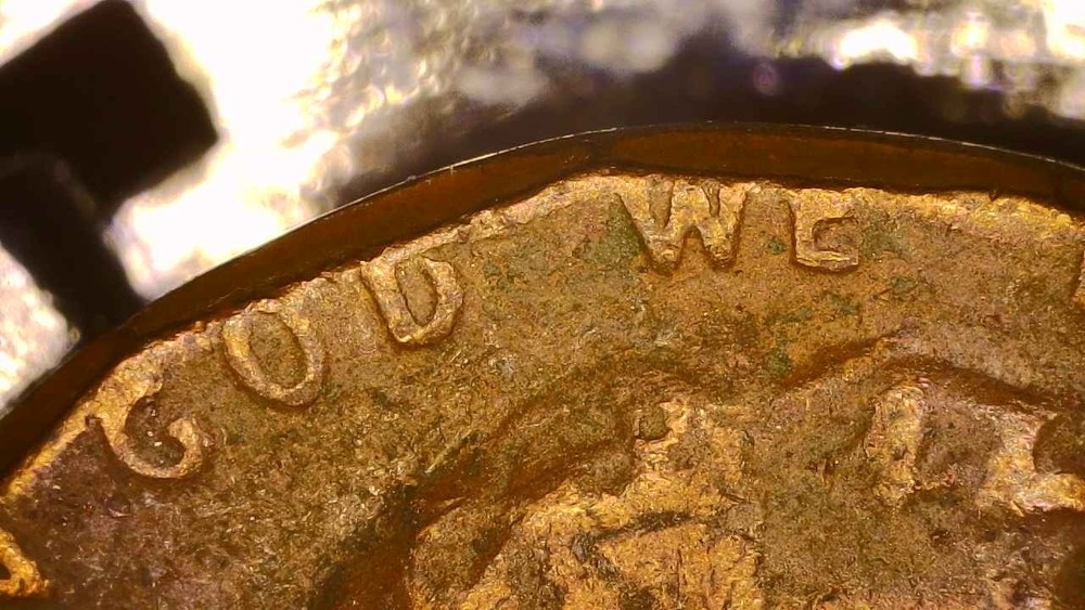 1970 D Lincoln Cent Clipped Planchet / Weak FG