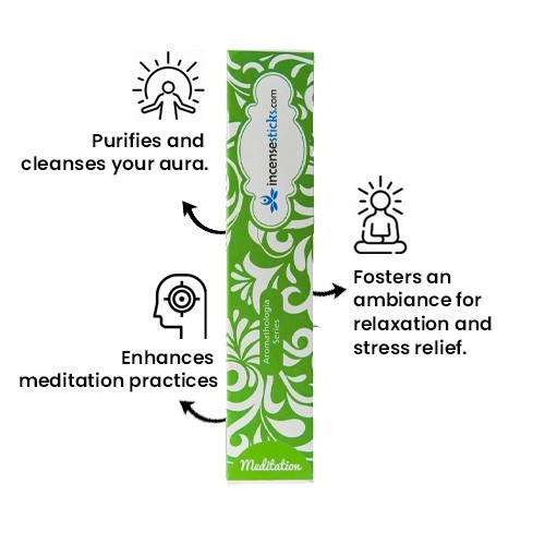 Meditation Incense 8" 12 Sticks Pack: 2 Packs