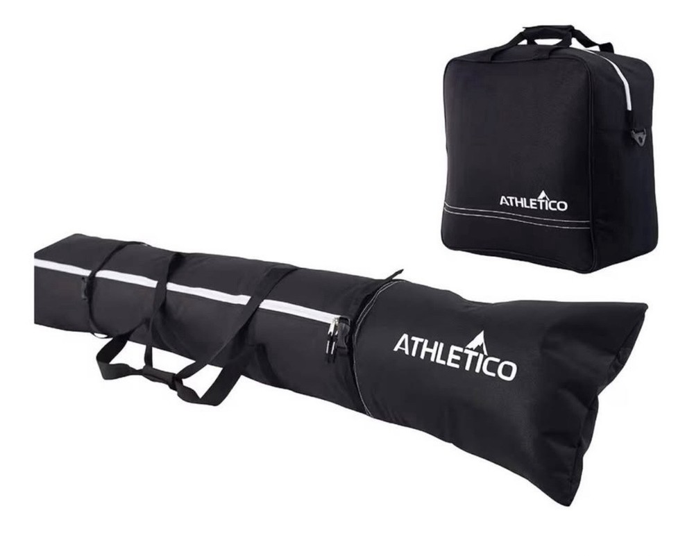 Athletico Adjustable Ski & Boot Bag Combo, Water-Resistant, Double Locking Zipp…