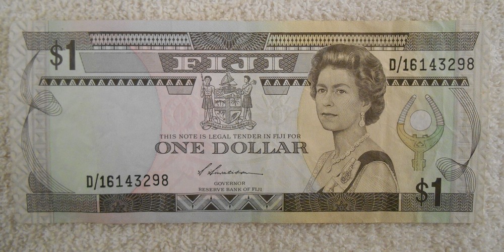 FIJI Banknote, One Dollar. 1$ Note. 1980. Uncirculated