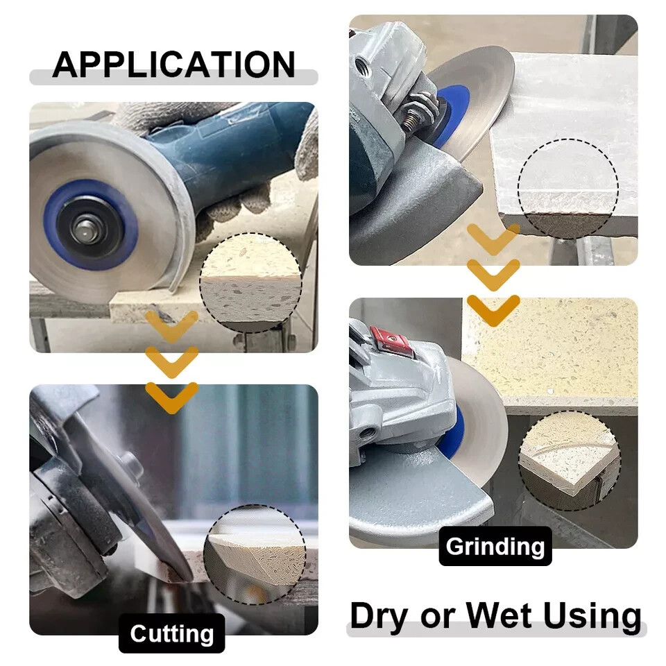 Tile Installer Blade Set 5" Super Thin Mesh Rim + Double-Side Diamond Wheel