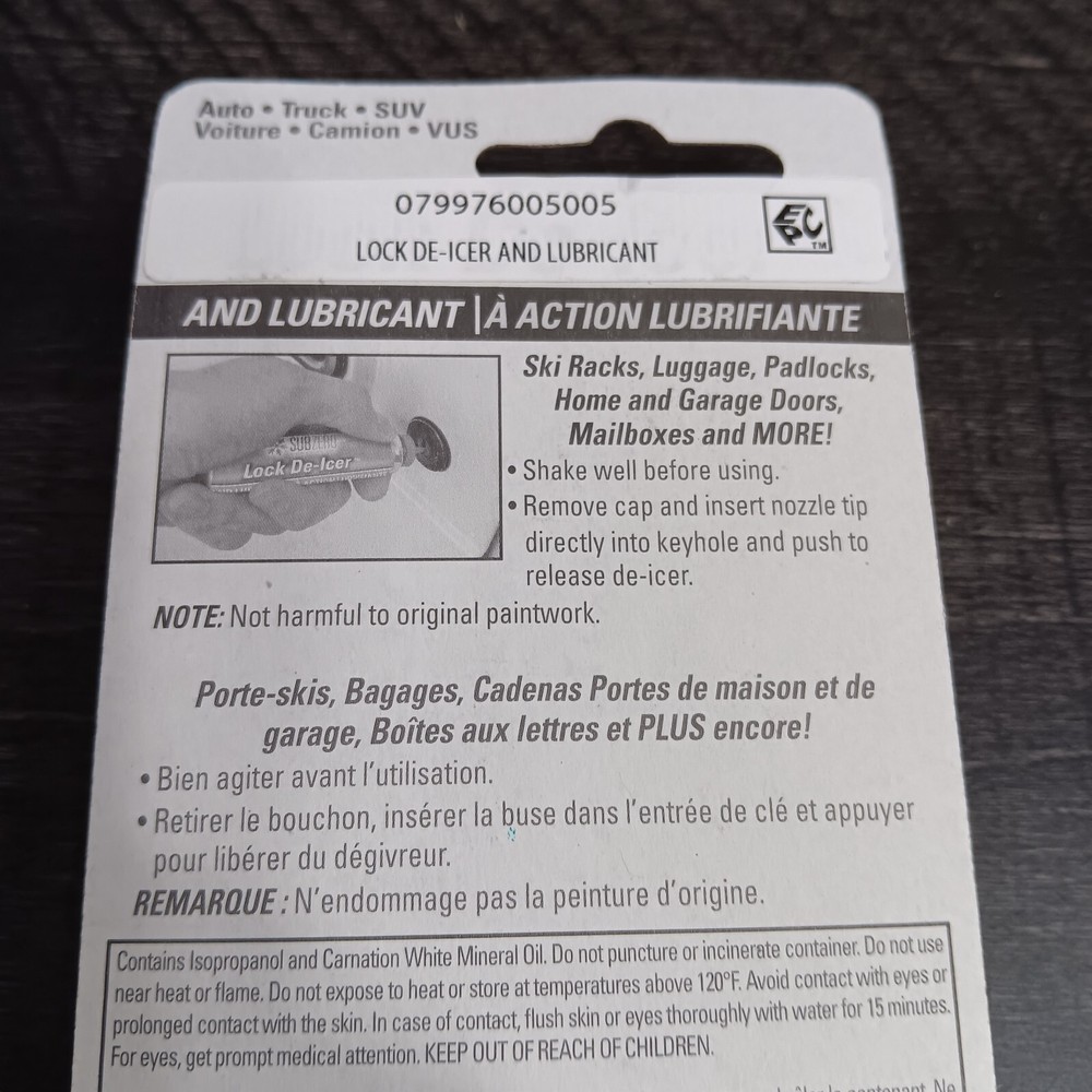 SUBZERO Lock De-Icer & Cylinder Lubricant for Padlocks, Auto Locks & More! #1