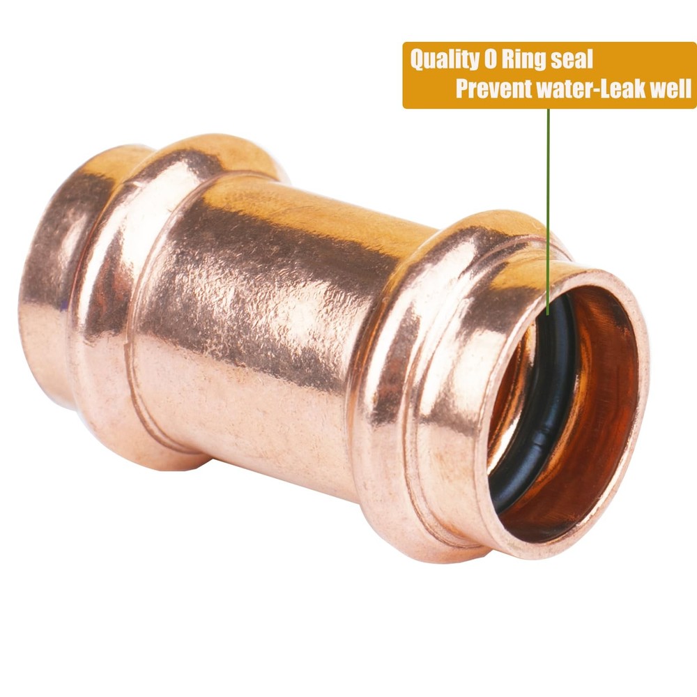 3/4" Copper Propress x Pro Press Couplings x3/4" Elbow,