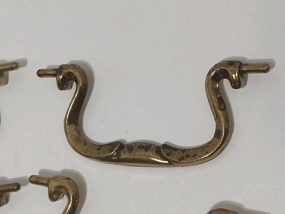 4 Swan Neck Bail Handle CB-1844 Canada Drop Pulls Aged Brass