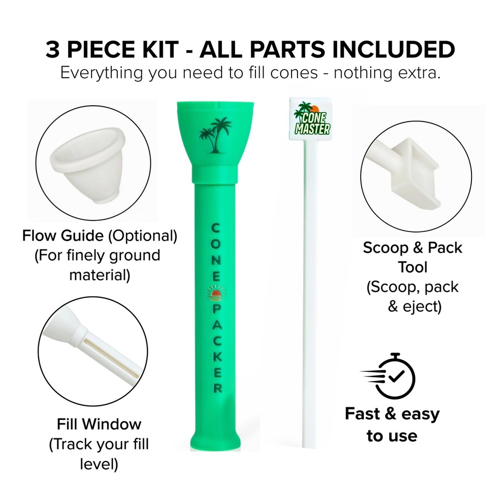 Cone Loader – Pre-Roll Cone Filler & Cone Packer | Fits 2 Sizes (98 Classic a...