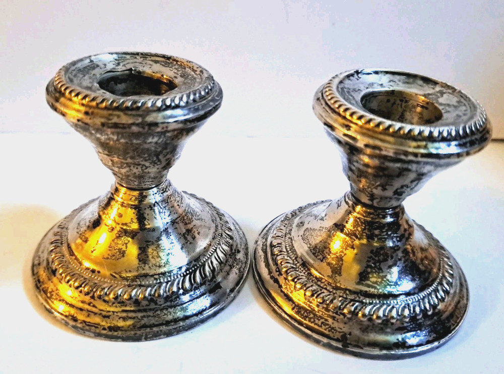 Sterling Silver NS Co. Candlesticks Antique