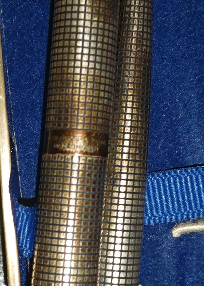 JACKET Silver Fountain Pen Ballpoint Set Made by AUST