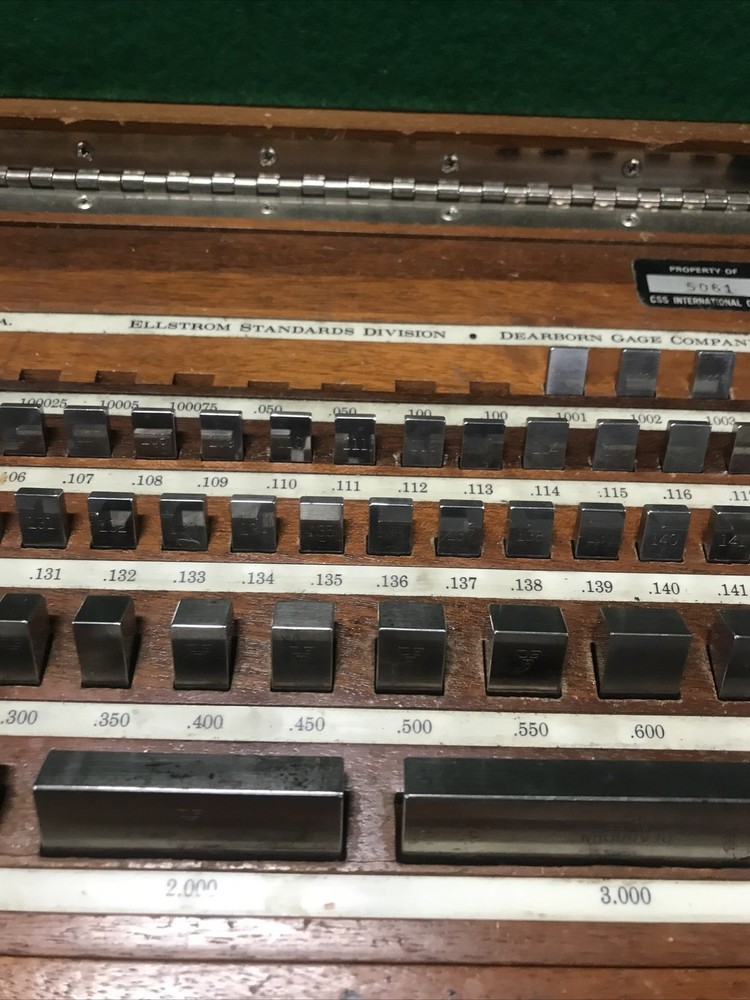 ELLSTROM DEARBORN RECTANGULAR GAGE BLOCK SET -81 Pcs