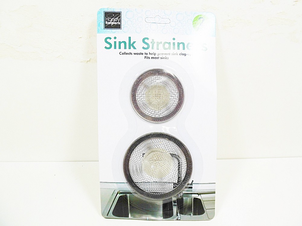 2 pc Steel Mesh Sink Drain Strainers Kitchen Bath Sinks Strainer Basket Baskets