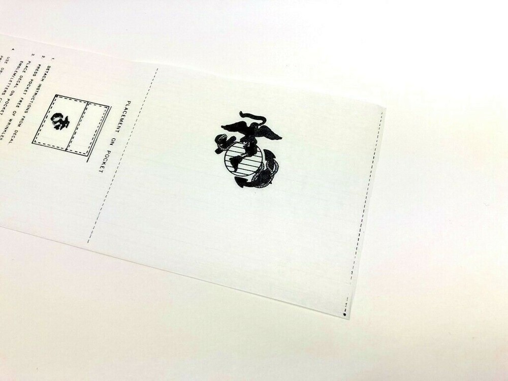 USMC Heat Transfer, Iron On, 3 Pack