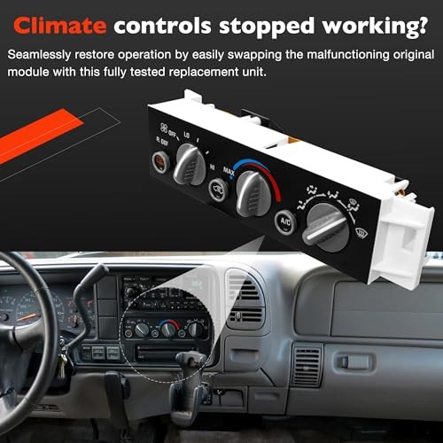 599-006 Front Climate Control Module A/C With Rear Window Defogger Switch
