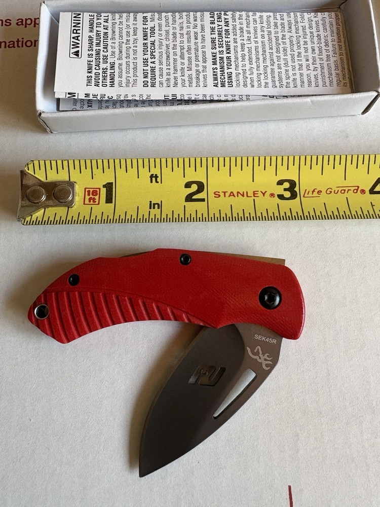 Snap-on Compact Folding Lockback Knife. Red