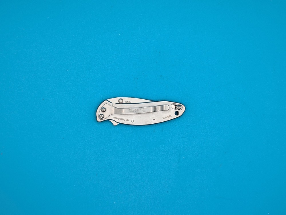 1600 Kershaw Chive Assisted Open Plain Edge Frame Lock Folding Pocket Knife!