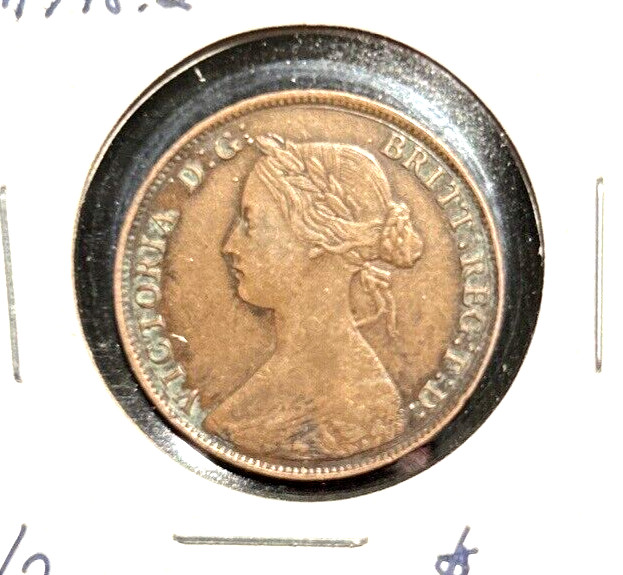 Great Britain 1861 half penny KM 748.2 VF