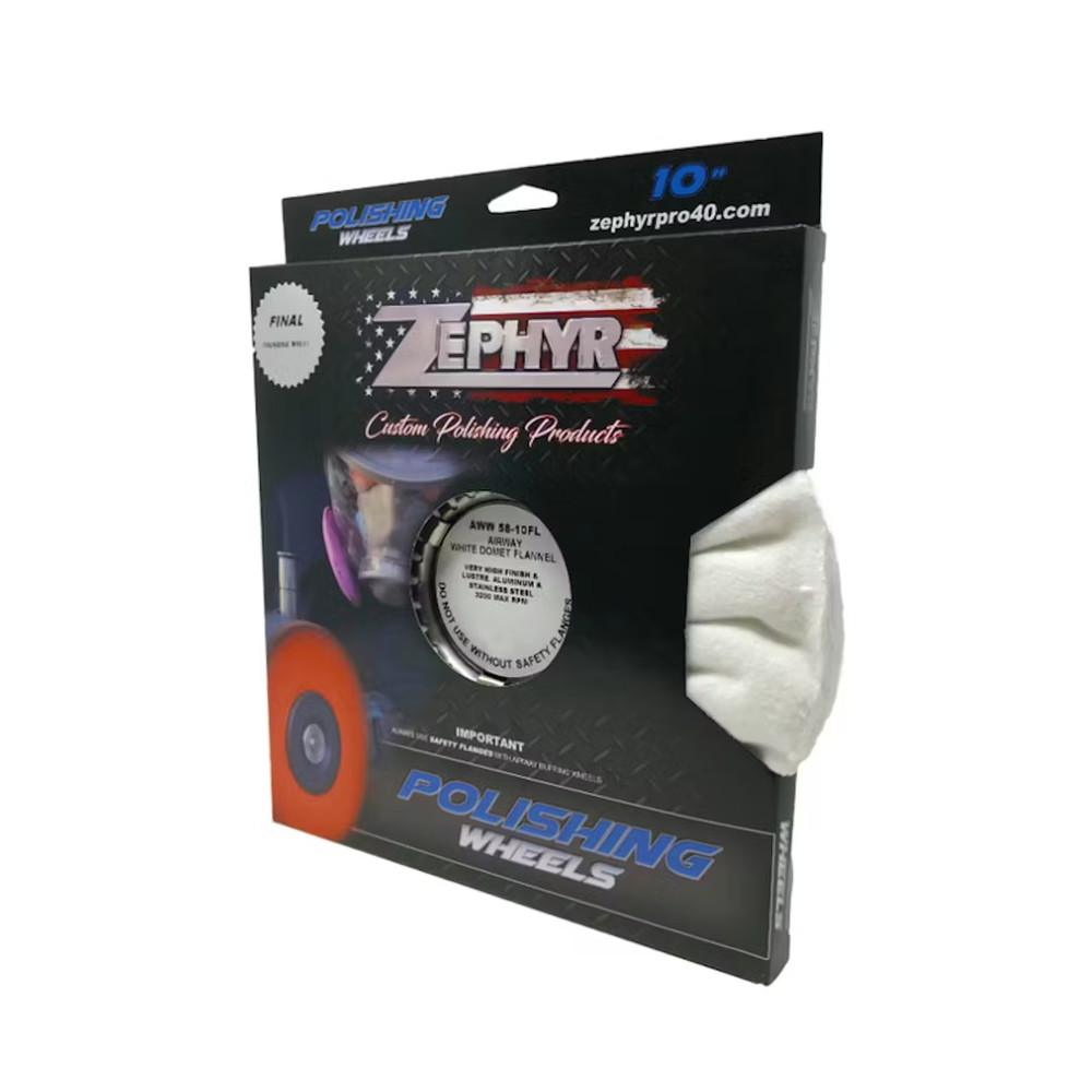 Zephyr White Domet Flannel Final Finish Buff Airway Buffing Wheel