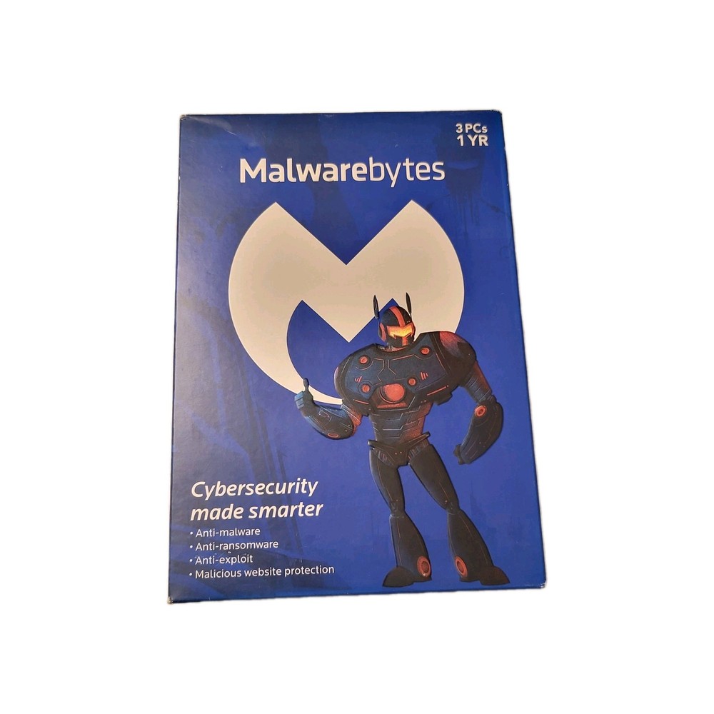 Malwarebytes Anti-Malware 2017 - 3 PCs / 1 Year Cybersecurity Key Code NEW