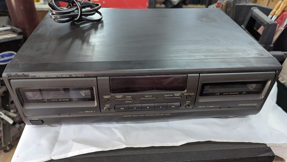 Technics RS-TR272 Stereo Dual Cassette Deck Feather Touch Logic Control 0207