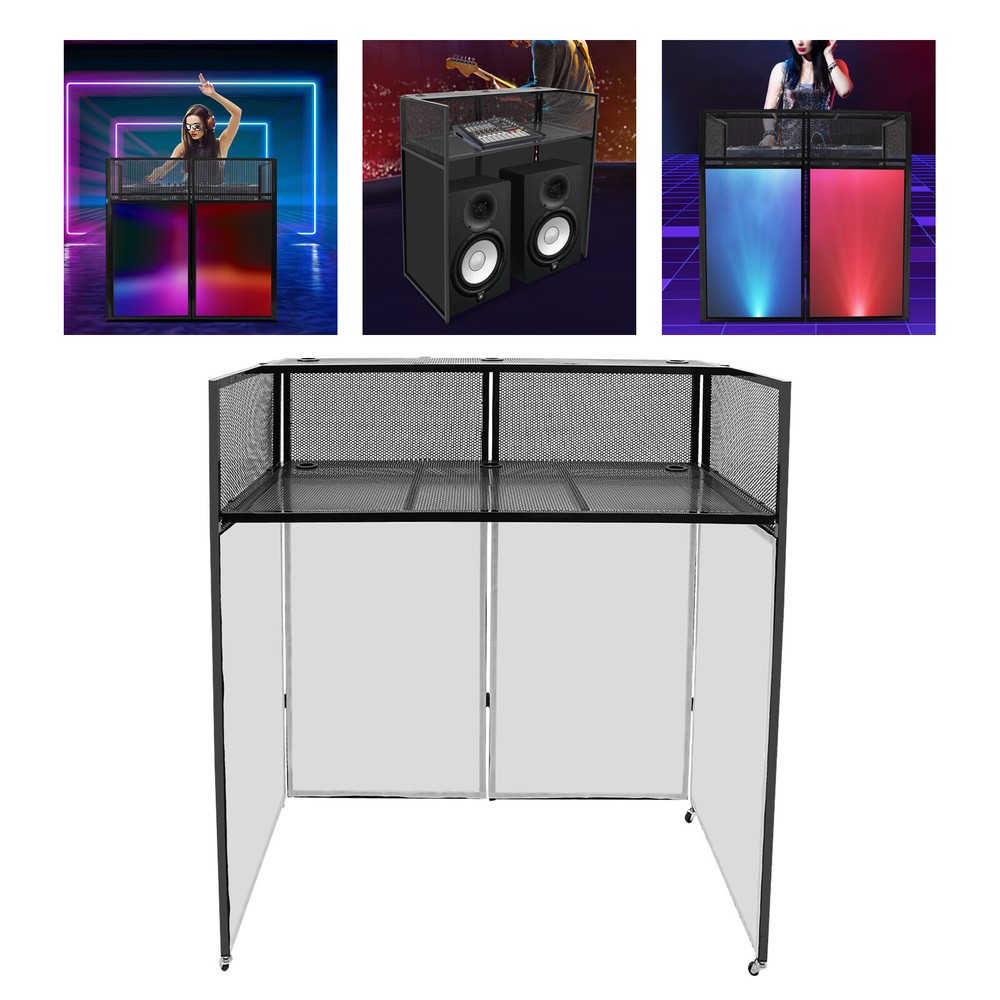 DJ Rolling Display Stand DJ Event Booth Facade DJ Facade Booth Table Portable