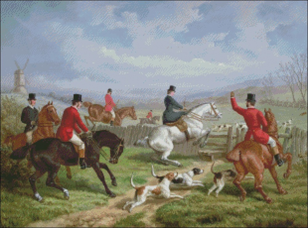 Chart Needlework DIY - Counted Cross Stitch Patterns - Over the Fence