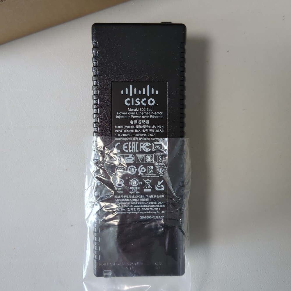 Cisco MAINJ4 802.3AT Power over Ethernet Injector
