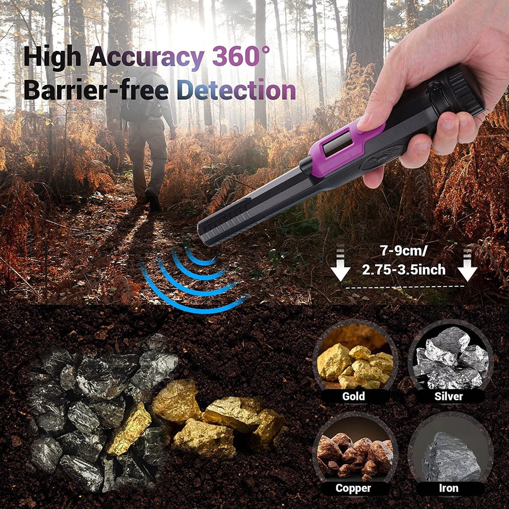Metal Detector Pinpointer Waterproof Handheld Pin Pointer Search Finder Probe