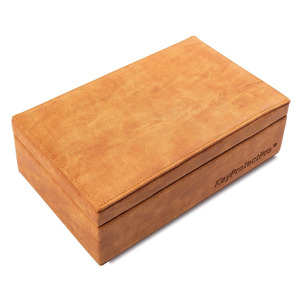 KeyProtectPro® Premium Faraday Key Protection Box in Tan