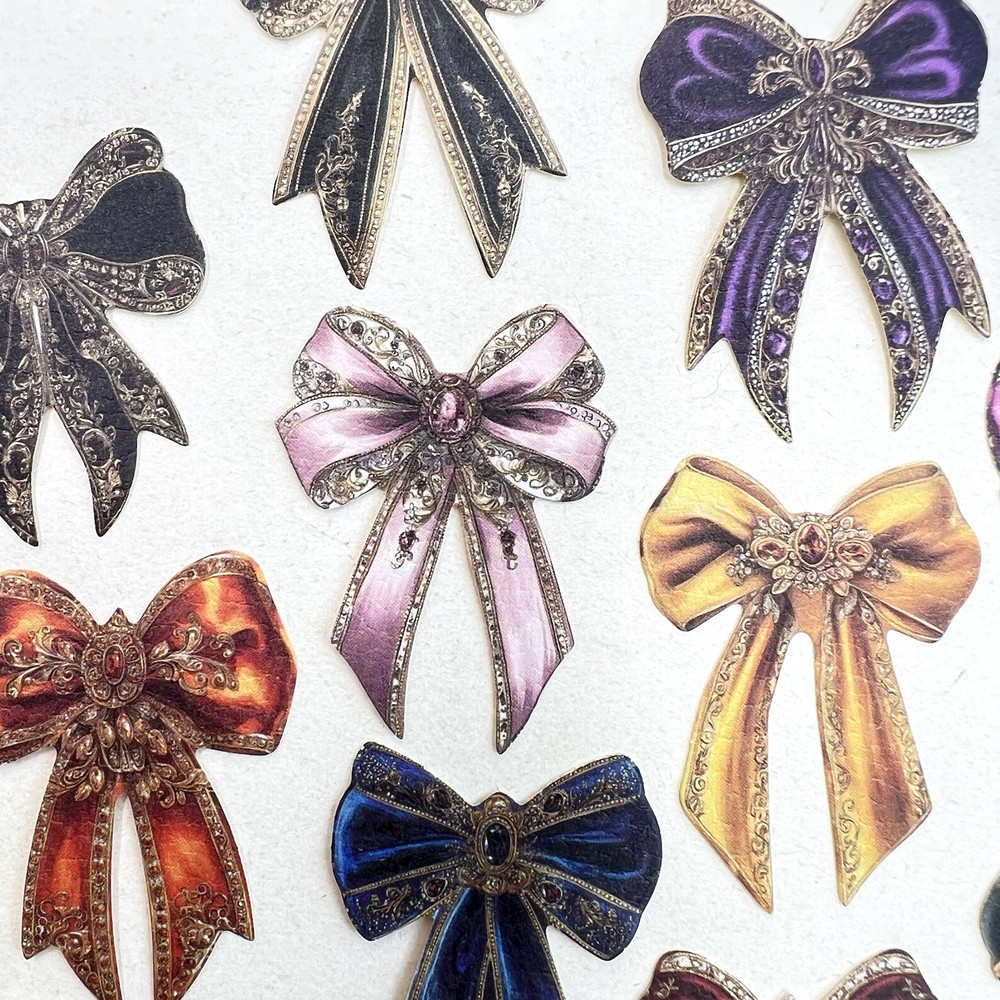 Fancy Bow Stickers Junk Journal Collage Scrapbooking
