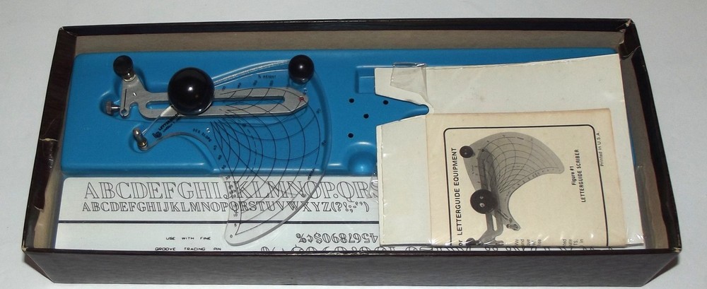 LETTERGUIDE Collegiate B Height and Slant Control Scriber with Template