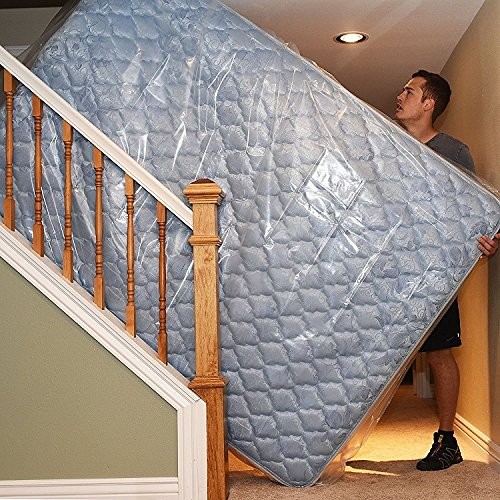 ComfortHome Mattress Bag for Moving and Storage, Queen/King (1-Pack), Clear