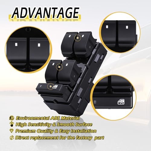 Vurkcy Power Master Window Control Switch Driver Side Compatible with 2007-2013