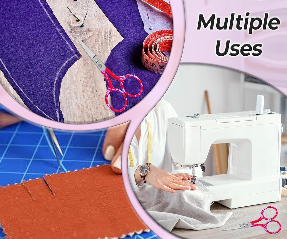 Embroidery Scissors Premium Sharp Multi-Purpose Threading Scissors Cross Stitch