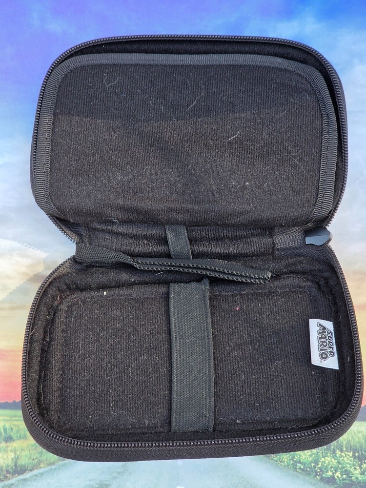 NINTENDO 3DS SUPER MARIO BLUE ZIPPERED CASE EUC