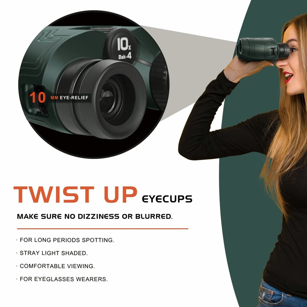 Compact Binoculars, Twist-up Eyecups and Multi-Focus Small Binoculars for Adults