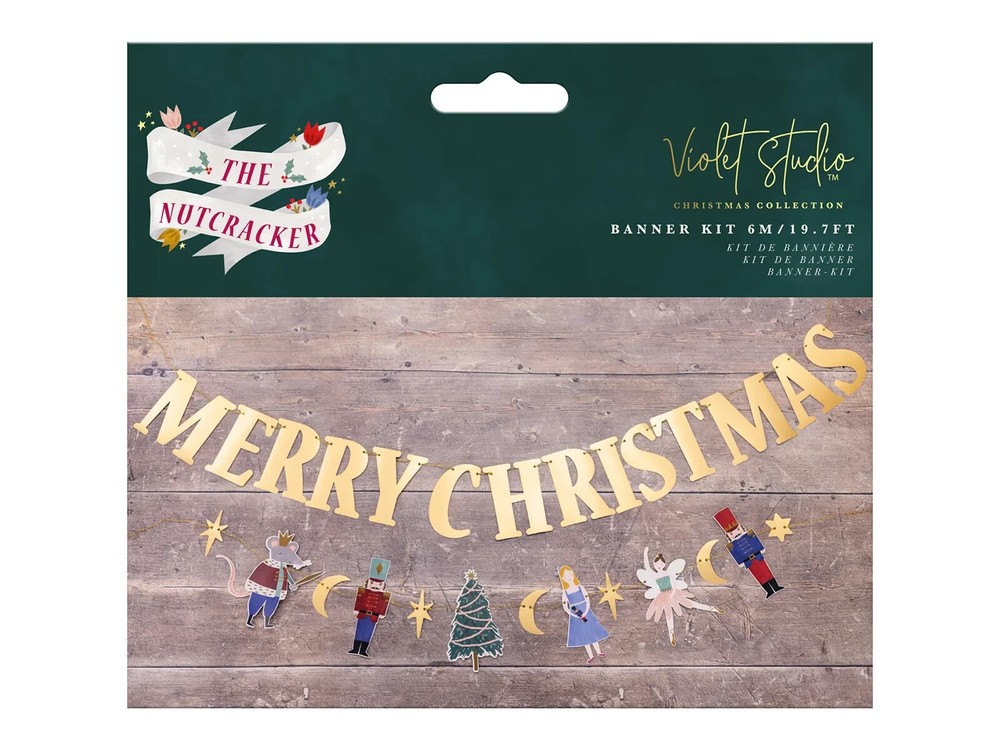 VIOLET STUDIO - THE NUTCRACKER - MERRY CHRISTMAS BANNER KIT 19.7 FEET