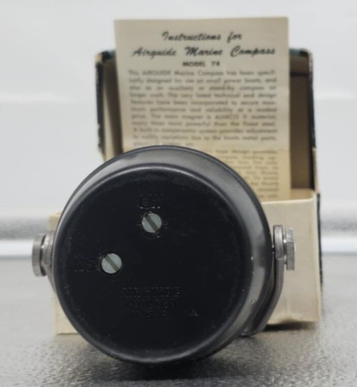 Airguide #74 Marine Compass Adjustable Bracket & Original Box and Instructions