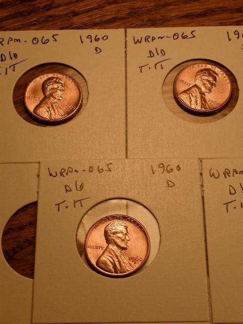 1960-D WRPM#65 D/D Tilted Nice Ch/Gem BU/Uncirculated Red Lincoln Cent Error