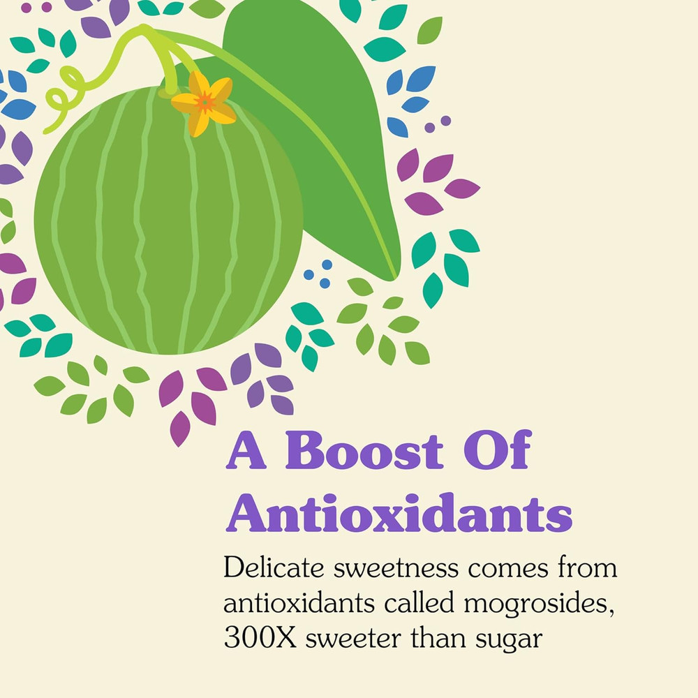 All-Natural Monk Fruit Liquid Plant-Based Sweetener, Zero-Calorie, Low Glycemic