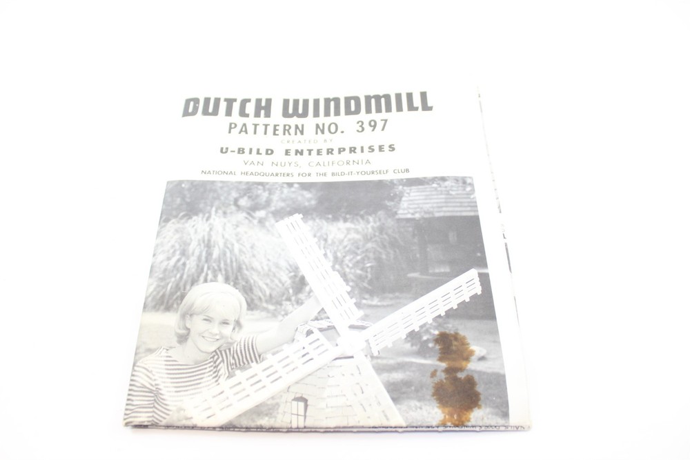 Step by Step Pattern For Dutch Windmill #397 Woodworking Craft Kit Pattern