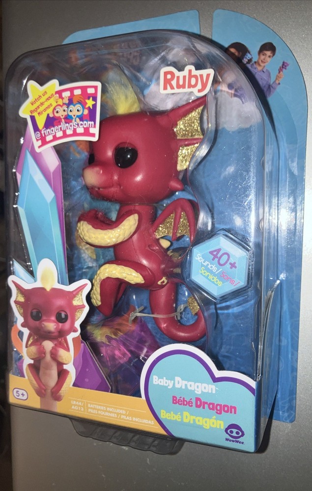 B18 NEW FINGERLINGS 40+ SOUNDS INTERACTIVE BABY DRAGON RUBY