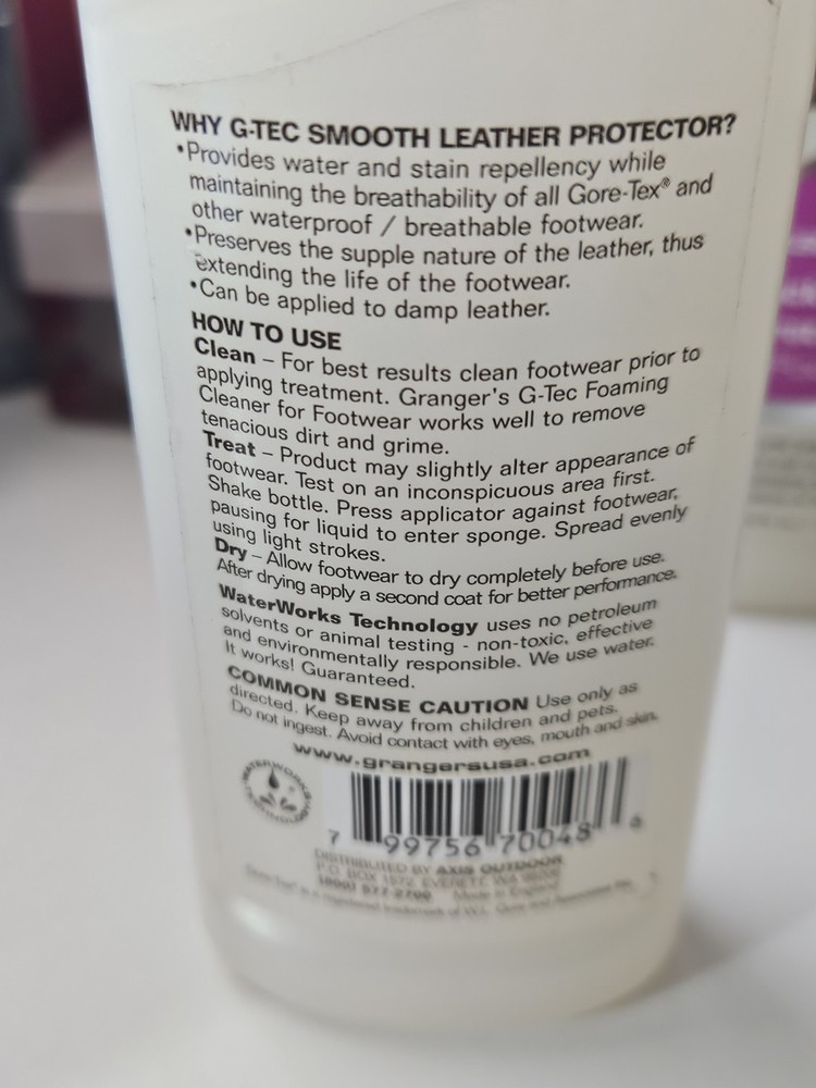 Granger's Smooth Leather Protector & Nubuck and Suede Protector 3.4 Fl. oz