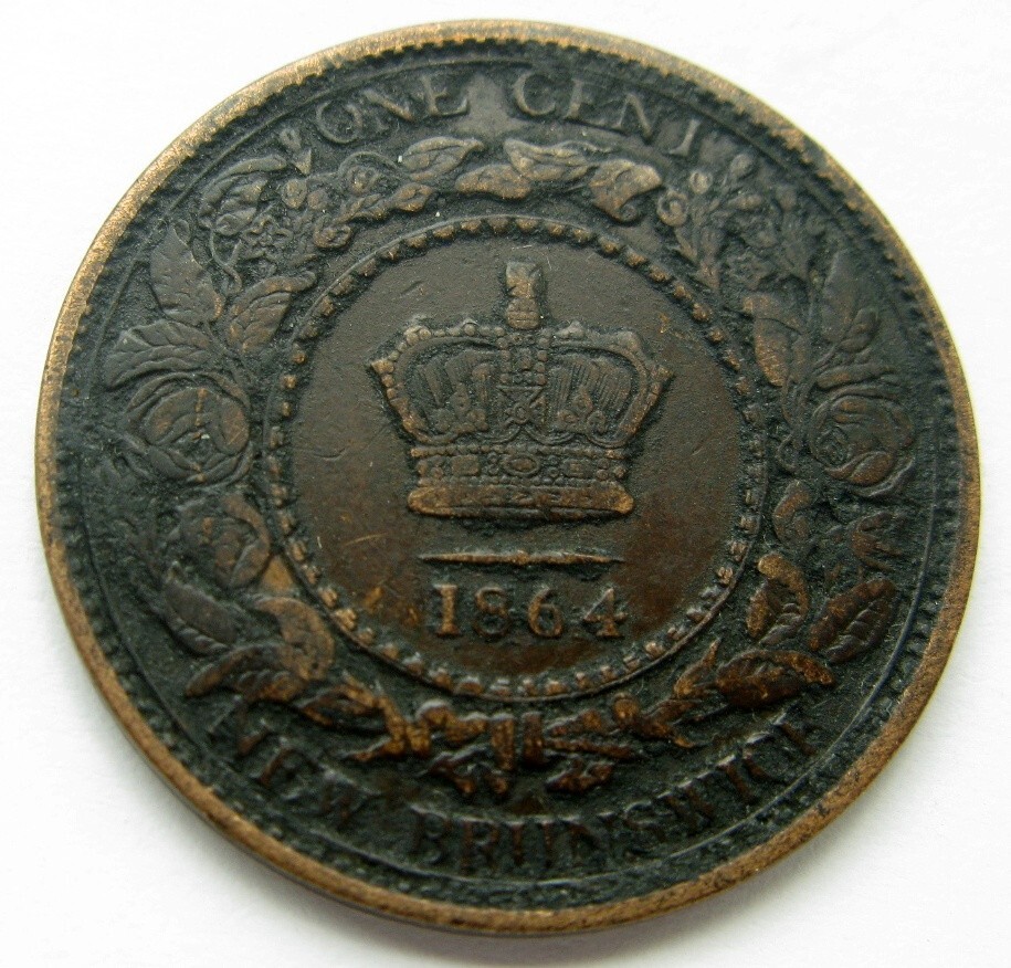 1864 New Brunswick Large One cent